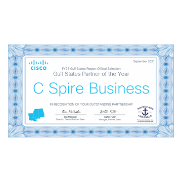 Cisco Gulf States Partner of the Year for FY21
